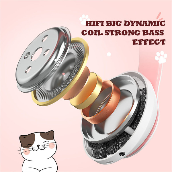 Cute Cat Ears Wireless Headphones with Mic Stereo Music Gaming Led RGB Bluetooth Headset Black K484-PEL_0MYFZLCA