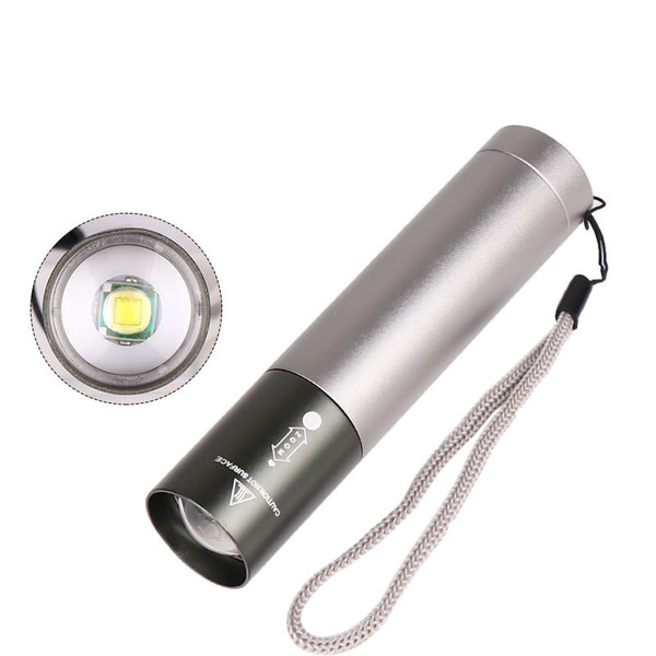 3 Modes Adjustable LED T6 USB Rechargeable Flashlight for Outdoor black_Model 1463-T6 K484-PHO_0D5UASY6