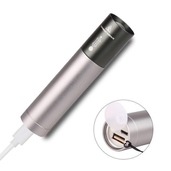 3 Modes Adjustable LED T6 USB Rechargeable Flashlight for Outdoor black_Model 1463-T6 K484-PHO_0D5UASY6