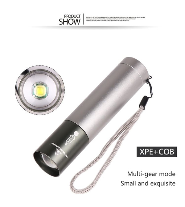 3 Modes Adjustable LED T6 USB Rechargeable Flashlight for Outdoor black_Model 1463-T6 K484-PHO_0D5UASY6