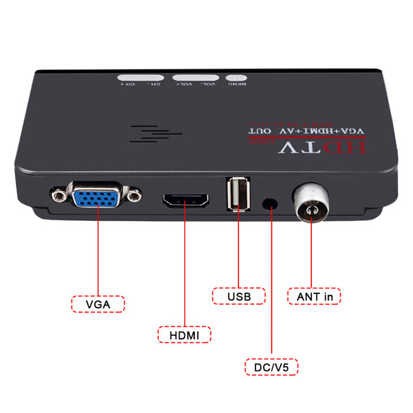 DVB-T/DVB-T2 TV Tuner Receiver DVB T/T2 TV Box VGA AV CVBS 1080P HDMI Digital HD Satellite Receiver K484-PEL_07WZ3VO0