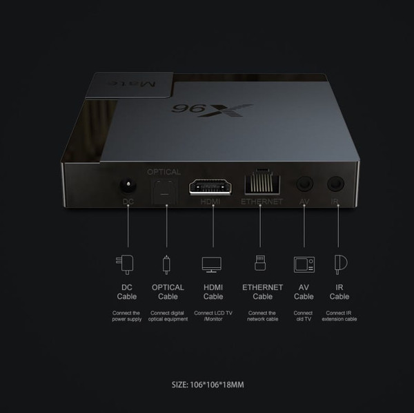 X96mate H616 Network Player Android 10.0 4K HD Network Player TV Box U.S. regulations K484-PEL_0GW6HP2N