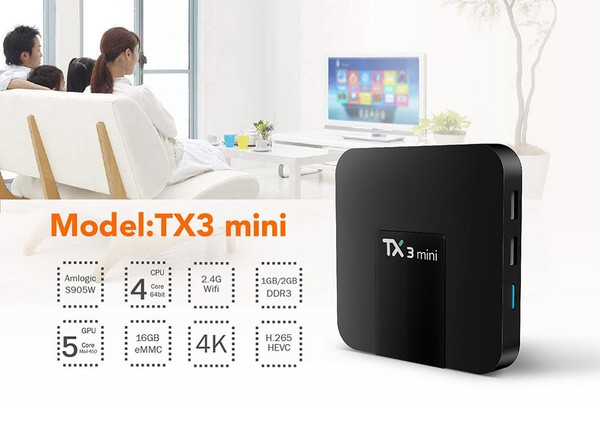 TX3 Mini Android 7.1 Smart TV BOX Amlogic S905W Quad Core Set Top Box H.265 4K WiFi Media Player  2 K484-PEL_04PZC09A
