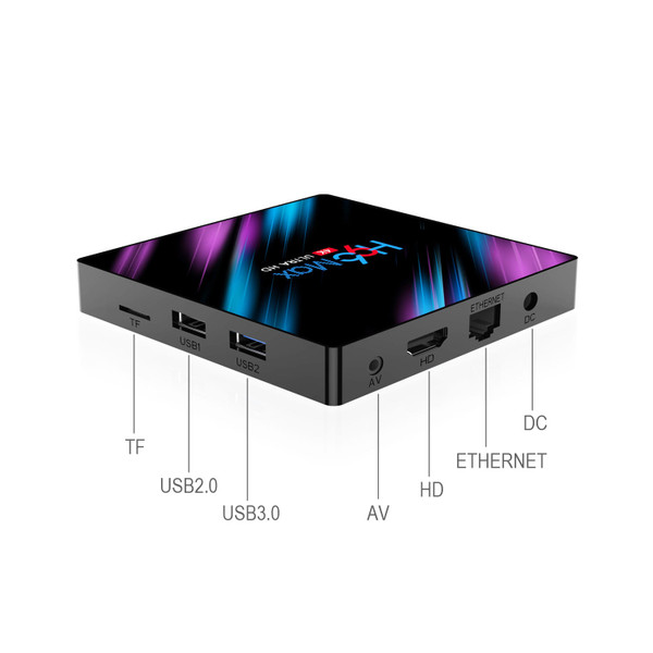 H96 Max RK3318 Android 9.0 Smart Network Set Top Box 4K HD Player LED TV Box 64GB with Remote Contr K484-PEL_0ASXARV1