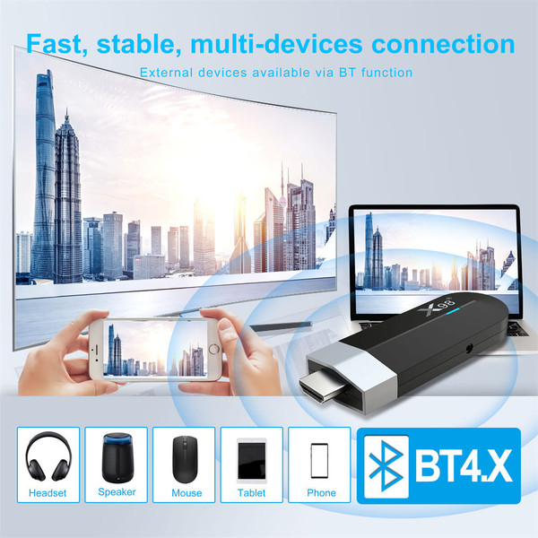 X98 S500 Smart TV Box Android 11 Amlogic S905y4 2.4g 5G Wifi 4k H.265 Hevc Bluetooth US Plug 4+32GB K484-PEL_0O3B5FNX