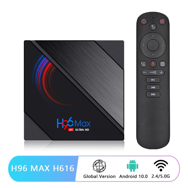 H96 Max H616 Top  Box Dual-band Wifi Android  10.0 TV  Box 4+32g 4+32G_British plug+G10S remote con K484-PEL_0HRVB20H