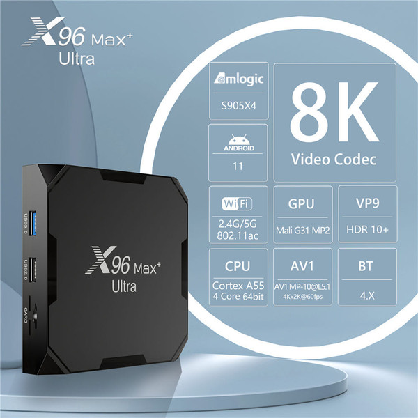 Home Wifi 8k Smart Media Player Ultra HD Smart TV Box with RC Digital Player for Android 11.0 Top B K484-PEL_0R9SVX1P