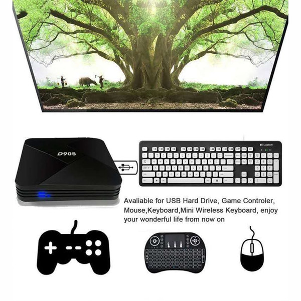 D905 Smart Set-top Box 4k Game Box Amlgic S905 Network Media Player Wireless Wifi Compatible For An K484-PEL_0LX9JH2P