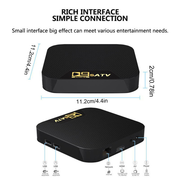 D9S 4k Media Player Arm Cortex-A53 Quad Core Cpu Mali-450 750mhz Gpu TV Box Smart Digital Player Se K484-PEL_0QZB5KG3