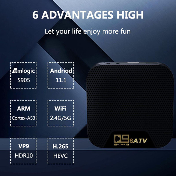 D9S 4k Media Player Arm Cortex-A53 Quad Core Cpu Mali-450 750mhz Gpu TV Box Smart Digital Player Se K484-PEL_0QZB5KG3