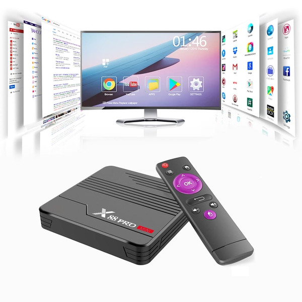 X88 PRO Mini TV Box Android 9.0 Amlogic S905X3 4K 60fps Google Player Media Player 2GB 16GB 4GB 32G K484-PEL_0HHMF9QH