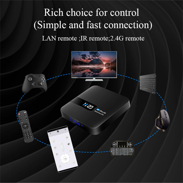 H20 4k Media Player Surround Sound Digital Player 1GB RAM 8GB ROM for Android 10.0 TV Box US Plug K484-PEL_0QCF6EB5