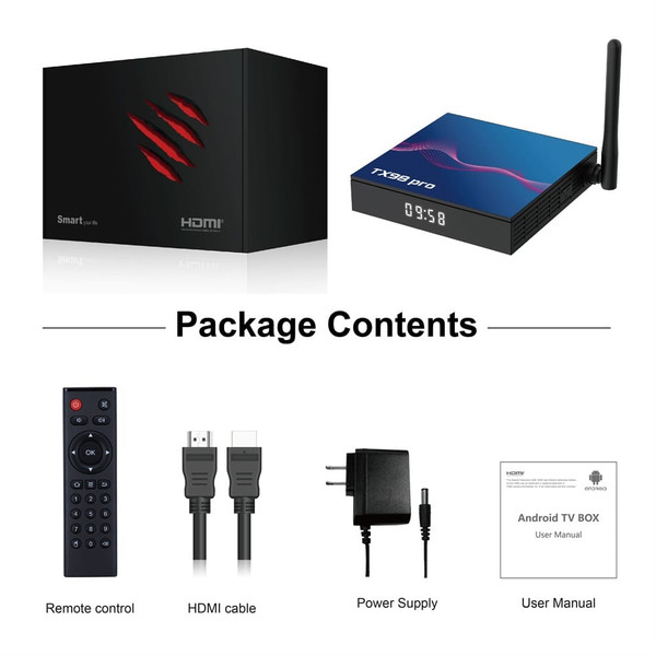 Tx98 Pro Set-Top Box H618 for Android 12.0 Wifi 6 Bluetooth 5.0 Smart Tv Box HD Media Player EU Plu K484-PEL_0Q1CICAM