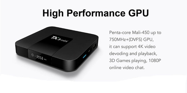 TX3 Mini Android 7.1 Smart TV BOX Amlogic S905W Quad Core Set Top Box H.265 4K WiFi Media Player  1 K484-PEL_04PZ50DS