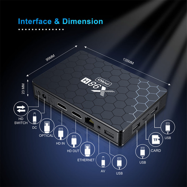 Smart TV Box Android 12 X98h Pro Quad Core 4k Media Player 2.4g 5g Wifi Bluetooth 5.0 US Plug 2+16GB K484-PEL_0O3AMHXN