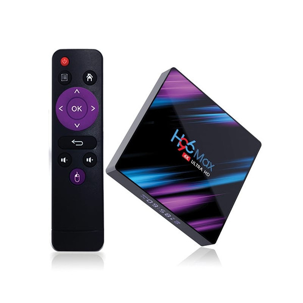 H96 max 3318 Quad-Core 4+64G Android 9.0 HD Smart Network Media Player TV Box US plug K484-PEL_07B9NPFO
