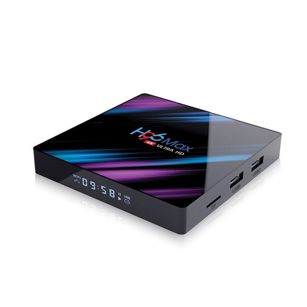 H96 max 3318 Quad-Core 4+64G Android 9.0 HD Smart Network Media Player TV Box US plug K484-PEL_07B9NPFO