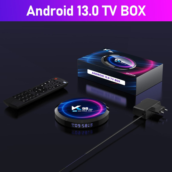 K98 Plus Home Smart Media Player Ultra HD Dual Wifi 8k Smart Tv Box for Android 13.0 Top Box US Plu K484-PEL_0QW8HSHH