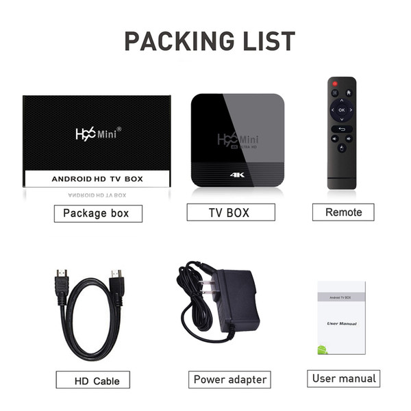 Signal Receiver Network Player Rk3228a H96 Mini H8 Android 4k Hd Tv Set-top Box EU Plug K484-PEL_0IWH2NUH