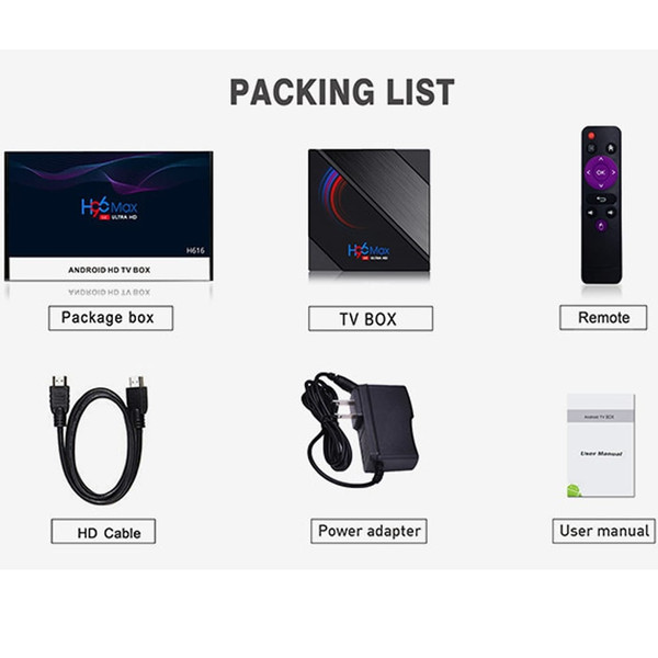 H96 Max H616 Top  Box Dual-band Wifi Android  10.0 TV  Box 4+32g 4+32G_European plug K484-PEL_0HRVAJWZ