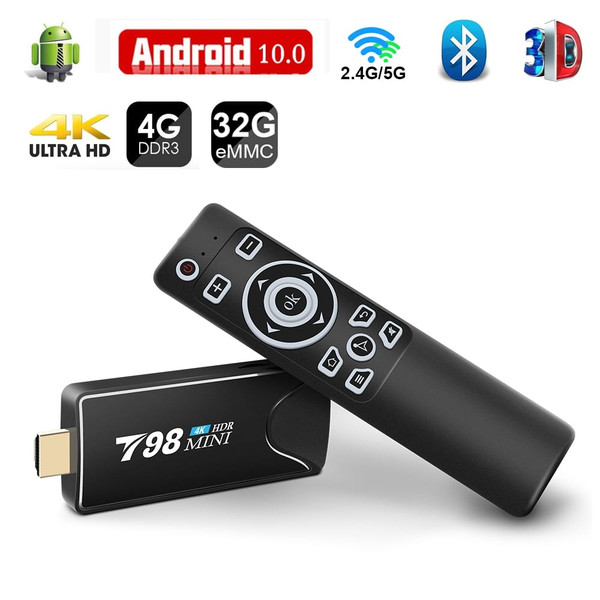 Mini Tv  Stick  Box Tv T98 Mini Tvbox Rk3318 Android10.0 Tv  Box Media Player Tv Receiver 2+16g 2+1 K484-PEL_0HS0F0KG