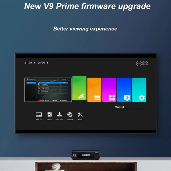Gtmedia V9 Prime Satellite Receiver DVB-S/S2/S2X VCM/ACM/Multi-stream/T2-MI IKS Built-in 2.4g Wifi  K484-PEL_0OUJIHJS