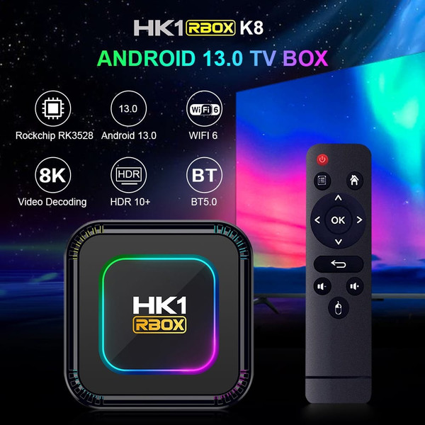 HK1 RBOX K8 4K Media Player RK3528 Quad Core 64-bit Cortex-A53 CPU TV Box Surround Sound Home Smart K484-PEL_0QI8SASL