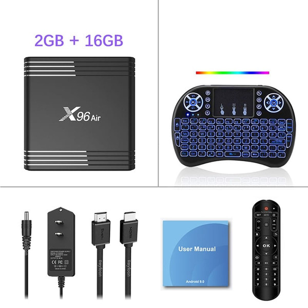 X96 4K Smart TV Set Up Box Air Android 9.0 HD Network Amlogic S905x3 black_4GB + 64GB K484-PEL_0FUNJJIX