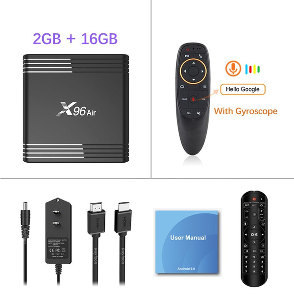 X96 4K Smart TV Set Up Box Air Android 9.0 HD Network Amlogic S905x3 black_4GB + 64GB K484-PEL_0FUNJJIX