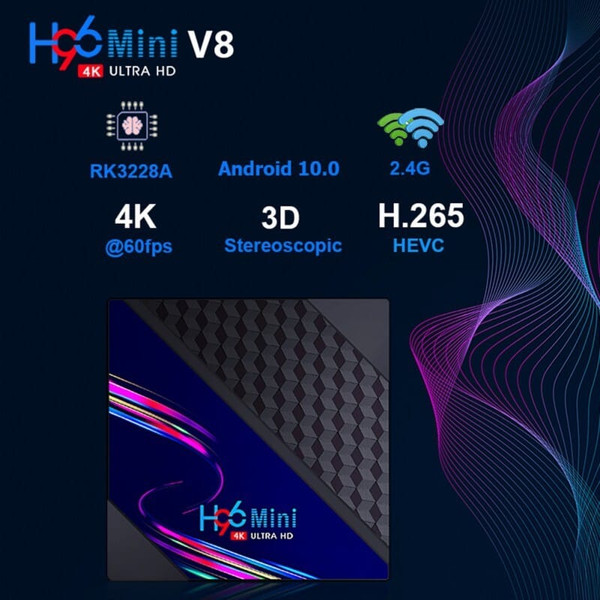 Media  Player H96 Mini V8 Rk3228a 4k Smart Tv  Box With  Remote  Control British regulatory K484-PEL_0HMW1UN8