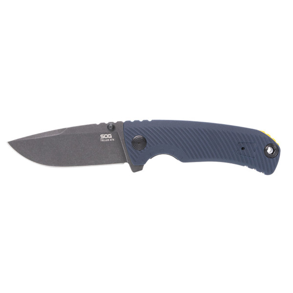SOG Tellus ATK 3.5" Folding Pocket Knife (Squid Ink + Yellow) M119-11060343