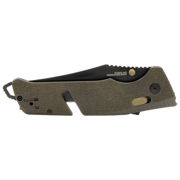 SOG Trident AT Partially Serrated 3.7" Folding Pocket Knife (OD Green) M119-11121141