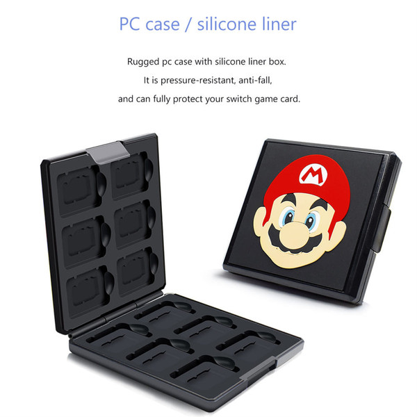 Game  Card  Storage  Box 12 Large + 12 Small Position Dust-proof Wear-resistant Protector Compatibl K484-PEL_0L6Y2KSL