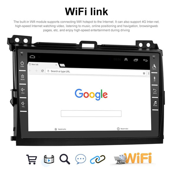Car Radio Multimedia Player 8-inch Large-screen android Navigation Display for Toyota Land Cruiser  K484-PAU_0H6LVTND