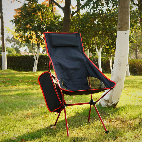 Outdoor Fishing Chair Portable Aluminum Alloy Ultralight Extended Folding Chair for Hiking Camping  K484-FQZSP_LC8F8F6C