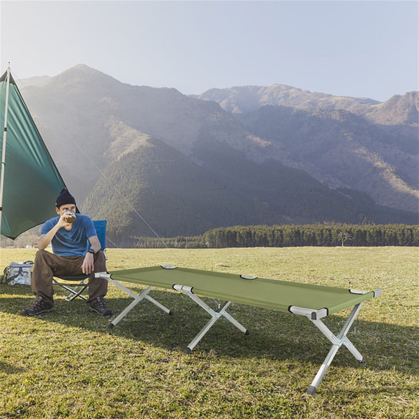 US Portable Folding Camping Cot with Carrying Bag Camping Bed Army Green K484-POU_09ROSC8Z_US