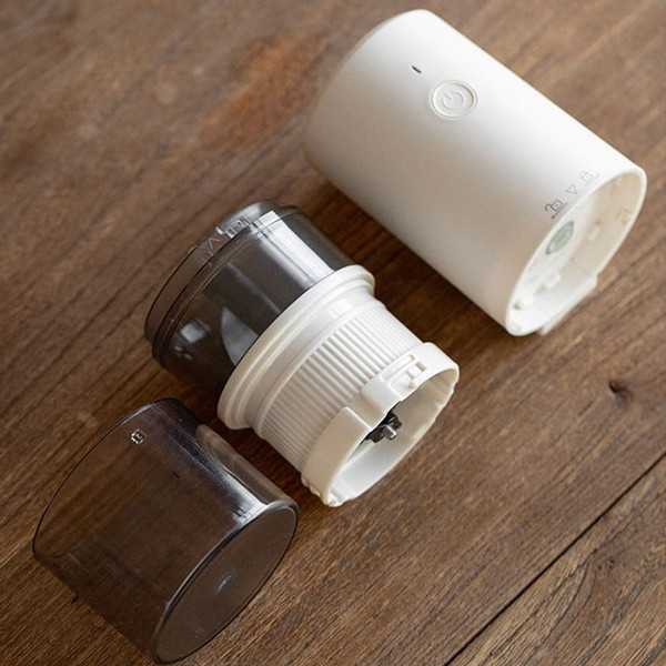 Portable Electric Grinder with Transparent Storage Bin USB Rechargeable Adjustable Coarseness Coffe K484-FQZDN_XNLWU6OX