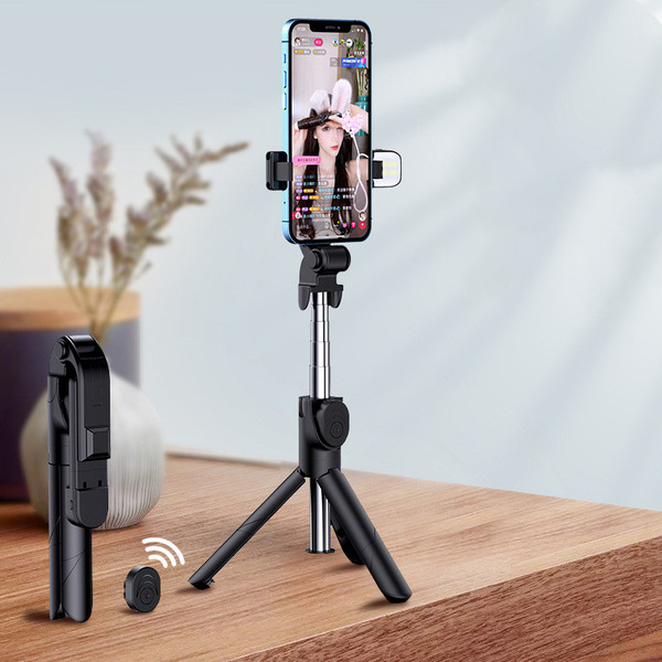 Color: Black beauty model - Anti-shake Selfie Stick, Mobile Phone Live Support, Self-photo Stick Q119-CJSJ122213104DW