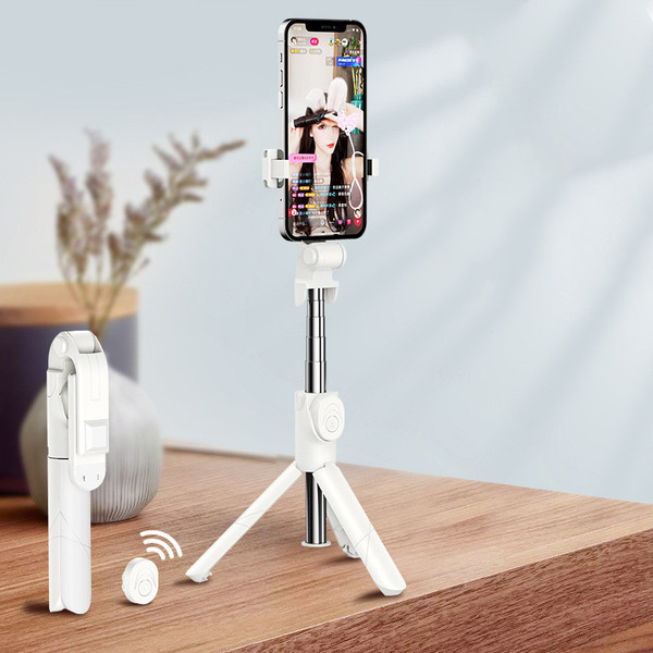 Color: White - Anti-shake Selfie Stick, Mobile Phone Live Support, Self-photo Stick Q119-CJSJ122213101AZ
