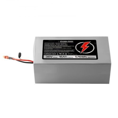 36V Electric Scooter Battery, 16Ah, Ebike Lithium Battery Pack with 30A BMS, Charger, T-Plug Expans E415-DDHBCDC36V16Q06PS001V1