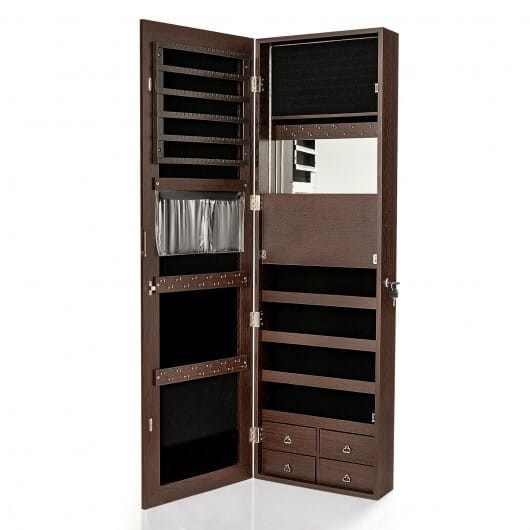 Multipurpose Storage Cabinet with 4 Drawers-Brown - Color: Brown D681-JV10014CF
