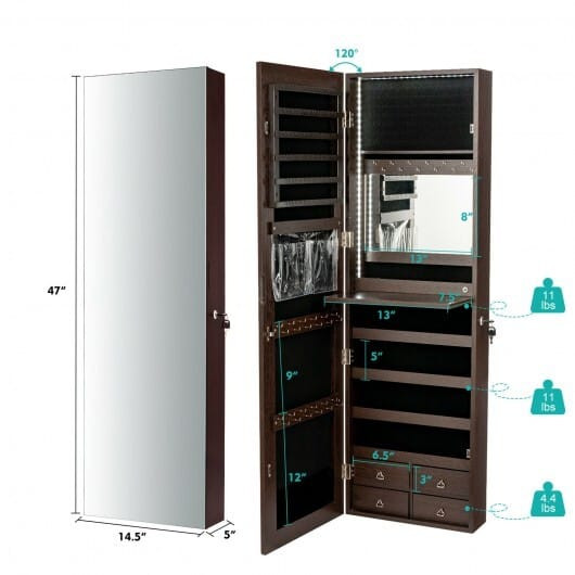 Multipurpose Storage Cabinet with 4 Drawers-Brown - Color: Brown D681-JV10014CF