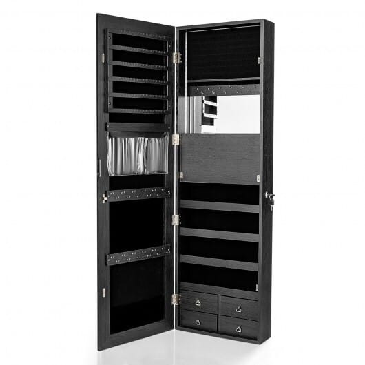Multipurpose Storage Cabinet with 4 Drawers-Black - Color: Black D681-JV10014BK