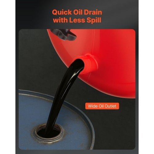 8 Gallon Waste Oil Drain Tank, Industrial Fluid Drain Tank with Adjustable Funnel Height, Portable  E415-SDLSPYPSL8GAR0ELA001V0