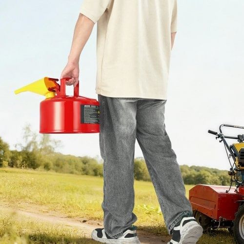 Safety Gas Can, 2.5 Gallon Type I Red Safety Can for Gasoline with Stainless Steel Flame Arrester,  E415-IXAQGHSJS25J0FRGJ001V0