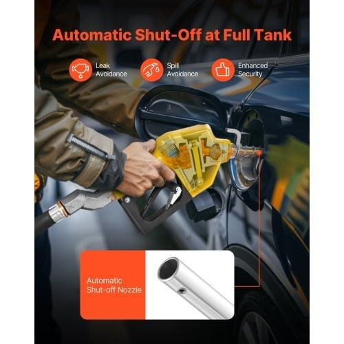 3/4-Inch NPT Automatic Fuel Nozzle, Max Flow Rate 11.8 GPM, Auto Shut Off Diesel Gas Pump Nozzle wi E415-JXSRYPZJSSL3S8PH9001V0
