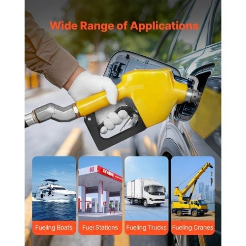 3/4-Inch NPT Automatic Fuel Nozzle, Max Flow Rate 11.8 GPM, Auto Shut Off Diesel Gas Pump Nozzle wi E415-JXSRYPZJSSL3S8PH9001V0