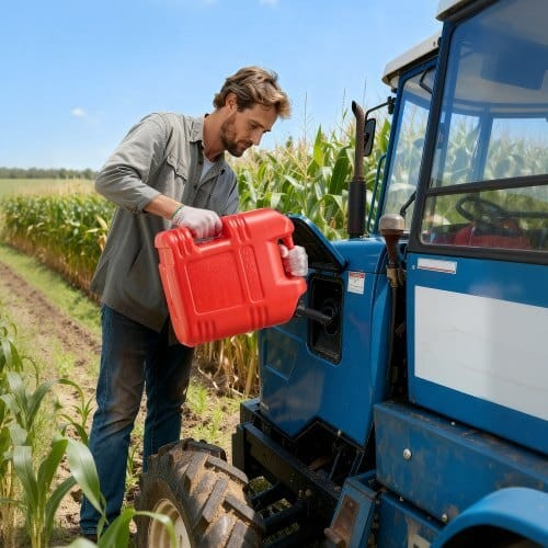 Fuel Container, 5 Gallon, Gas Tank with Spout & Clear Scale, 15 L/min Max Flow Rate, Secure & Leak- E415-SLBXSYXHS5GA17VP8001V0