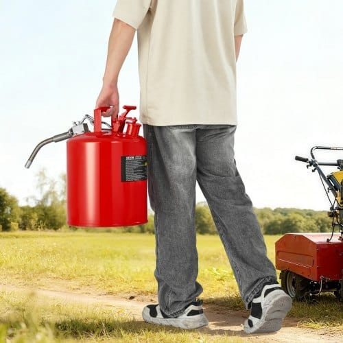 Safety Gas Can, 5 Gallon Type II Red Safety Can for Gasoline with Stainless Steel Flame Arrester, S E415-IIXAQGHSJS5J6X3JB001V0