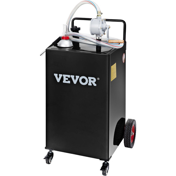 Fuel Caddy, 35 Gallon, Gas Storage Tank on 4 Wheels, with Manual Transfer Pump, Gasoline Diesel Fue E415-SYJYCHSGJL435AHJVV0